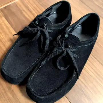미사용 GU 블랙 스웨이드 모카신 신발 27cm