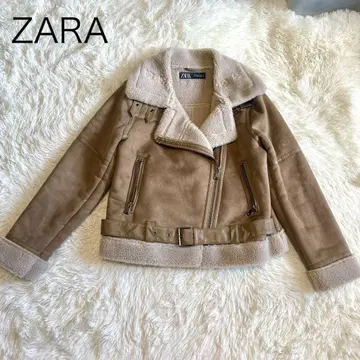 [ 자라 ZARA ] 무스탕 플라이트 자켓 베이지 M