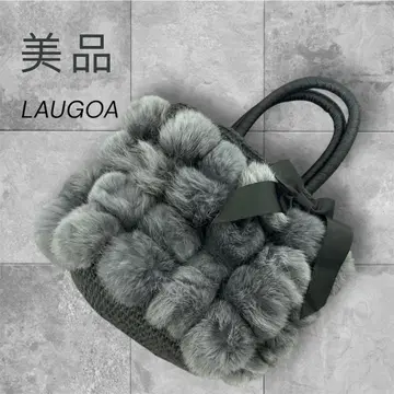 LAUGOA 폼폼 디자인 핸드백 퍼 가방 복슬복슬 보송보송
