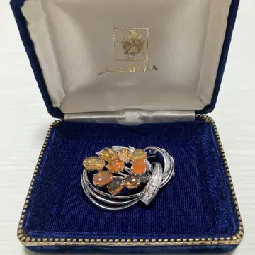 오팔 브로치 오비 고정 띠 파이어 오팔 멕시코 오팔 SILVER