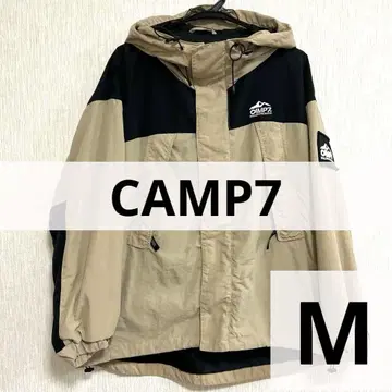 CAMP7 후드 부착 자켓 베이지/블랙 M