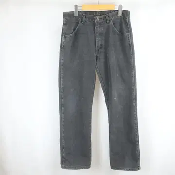 Wrangler 85900 선염 페인트 블랙 데님 팬츠 구제 의류