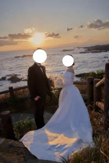 [파니에 포함] 오프숄더 웨딩 드레스 긴팔 드레스 사전 촬영 드레스 새틴