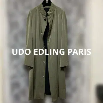 UDO EDLING PARIS 카키 개버딘 스텐카라 코트