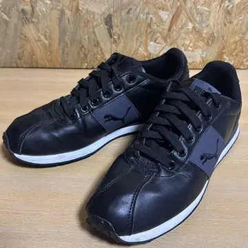 컨디션 최상 PUMA 가죽 스니커즈 튜린캣 레어 26.5 블랙