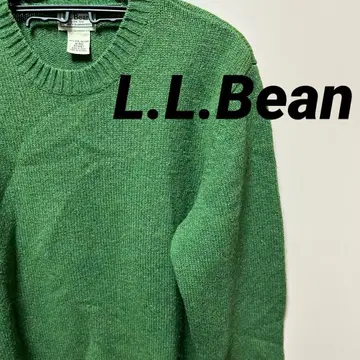 L.L.Bean 셰틀랜드 울 스웨터 그린 M 엘엘빈