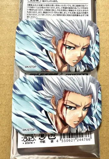 BLEACH 스퀘어 배지 컬렉션 캔뱃지 히츠가야 토시로 2점 세트