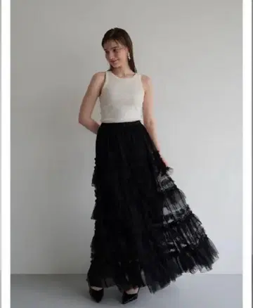 acka. tulle long skirt 샤샤 스커트