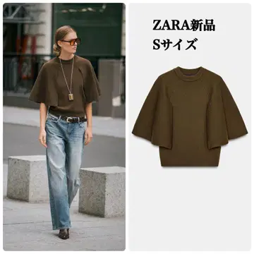 완판템 ZARA 케이프 슬리브 니트 스웨터 S 택 포함 새상품