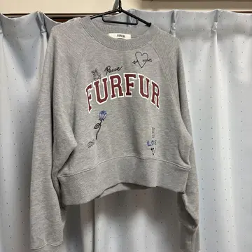 FURFUR TAPPEI 콜라보 타투 모티브 맨투맨 그레이
