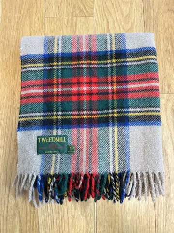 TWEEDMILL 대형 스톨 블랙 체크