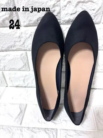 블랙 스웨이드 느낌 스틸레토 펌프스 24cm