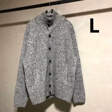 새상품급 유니클로 수플레얀 로게이지 가디건 그레이 L