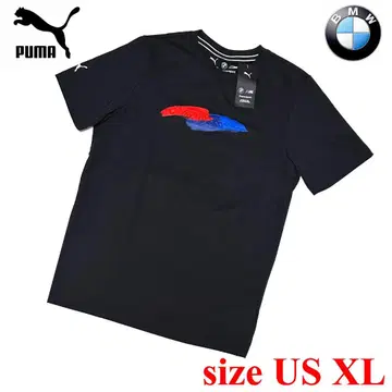 새상품 PUMA US XL 사이즈 푸마 BMW 스테이트먼트 로고 티 블랙