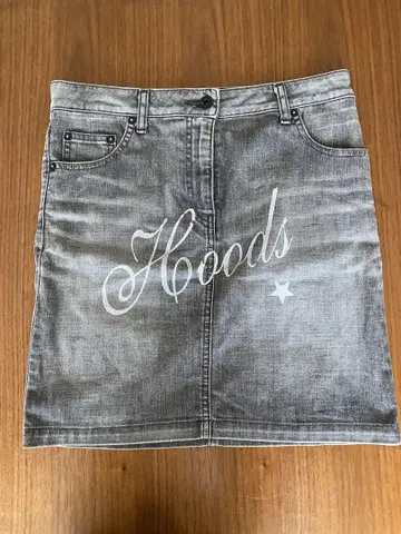 네이버후드 그레이 데님 미니 스커트