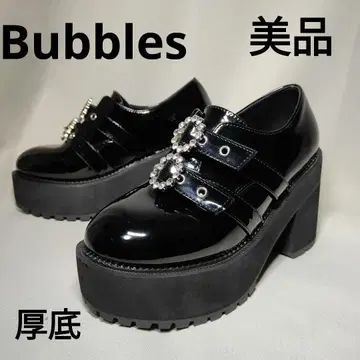 Bubbles 더블 버클 통굽 슈즈