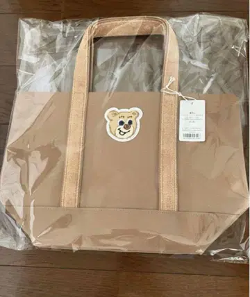 [미사용 새상품] 페이러 올드 테디 와펜 토트백 베이지 소