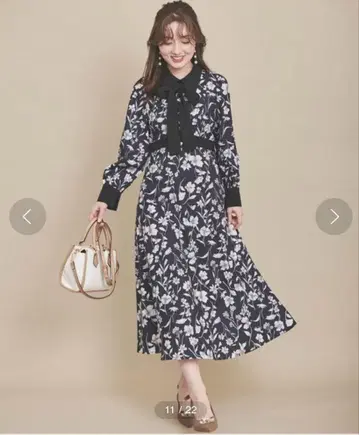 31 Sons de mode 카라 부착 꽃무늬 원피스