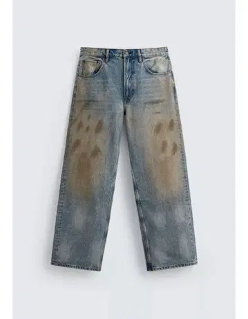 새상품 ZARA 빈티지 가공 배기 핏 청바지 EU44