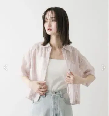 SENSE OF PLACE 시어 체크 크롭 셔츠
