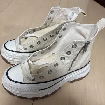 CONVERSE 하이컷 스니커즈 23.5cm 아이보리