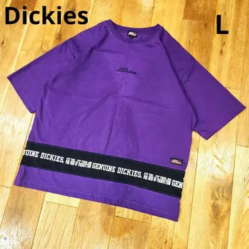 컨디션 최상 Dickies 디키즈 T셔츠 L 퍼플 보라색 로고 자수