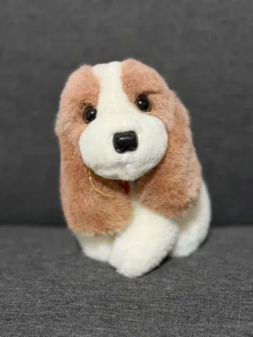 [레트로 새상품급] AMUSE 쇼와 레트로 바셋 하운드 강아지 봉제 인형