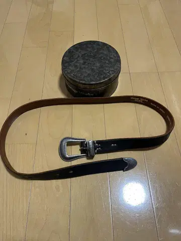 Vintage Works 웨스턴 가죽 벨트 차심