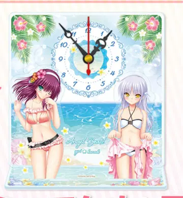 Angel Beats! 미니 아크릴 탁상시계 미개봉 새상품 레어