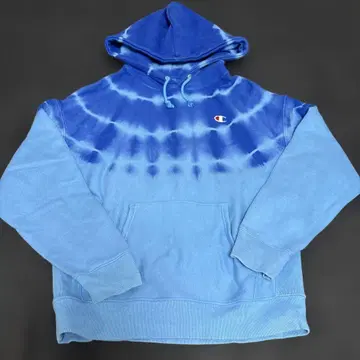 Champion 리버스 위브 후드티 복각 타이다이 블루 XL 구제 의류