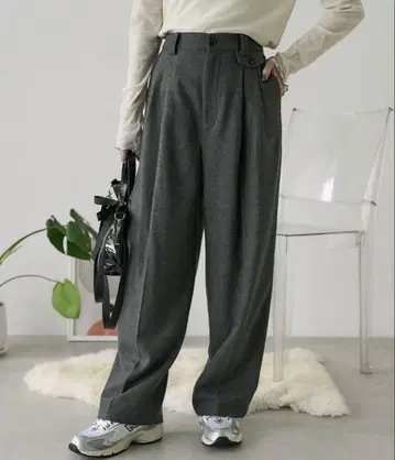 FREAK'S STORE 울리 턱 와이드 팬츠 슬랙스