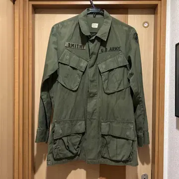 60s USARMY 정글 퍼티그 재킷 4th 와펜 부착