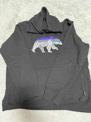 patagonia L 곰 자수 후드티