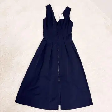 ZARA 네이비 롱 원피스 사이즈 M 택 포함 앞 지퍼