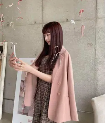 muguet 핑크 테일러드 자켓