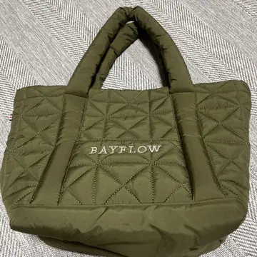 BAYFLOW 퀼팅 토트백 올리브
