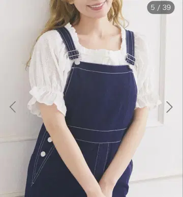 areeam 코튼 레이스 래글런 블라우스