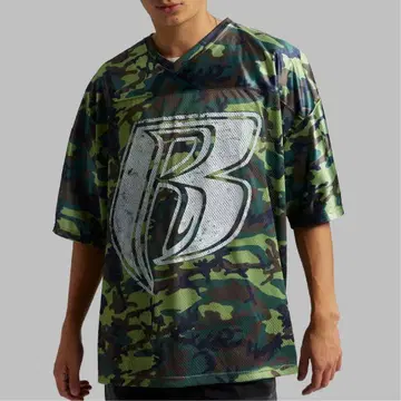 Ruff Ryders 풋볼 저지 메쉬 티 카모플라쥬