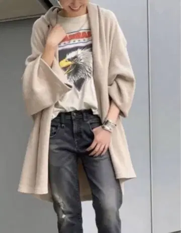 AMERICANA APSTUDIO 별주 서멀 가디건 베이지 최근 모델