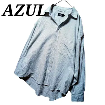 AZUL 아즈르 스트라이프 셔츠 오버 사이즈 캐주얼 FREE