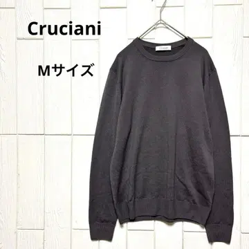 새상품급 Cruciani 크루치아니 크루넥 니트 차콜 그레이 M
