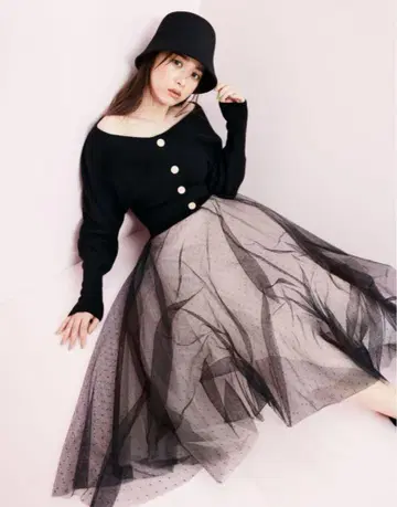 SNIDEL 가디건 블랙