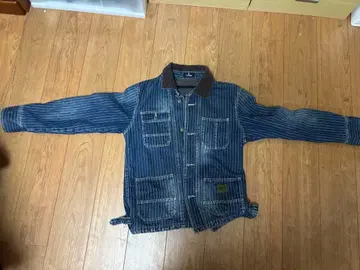 subciety 스트라이프 데님 커버올