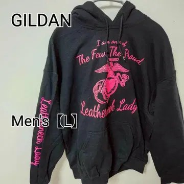 z175 [ GILDAN ] 프린트 후드티 ( 남성용 L ) 블랙