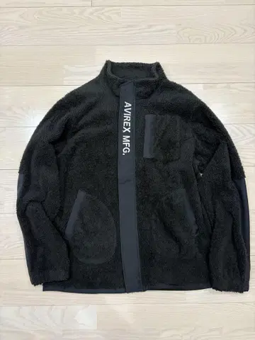 AVIREX 플리스 자켓 블랙 구제 의류