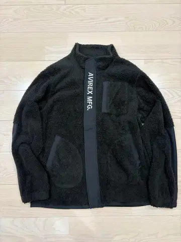 AVIREX 플리스 자켓 블랙 구제 의류