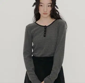 GIUNON long sleeve rib tops 롱 슬리브 리브 상의