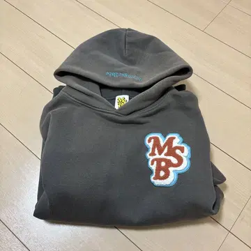MSB 자수 로고 그레이 L 후드티
