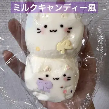 [ 밀크 캔디풍 ] 컬러풀 쌍둥이 고양이 스퀴즈 kikisquishy