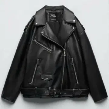ZARA 오버 사이즈 인조 가죽 라이더 자켓